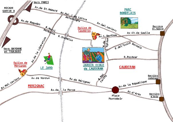 Plan d'accès au jardin école